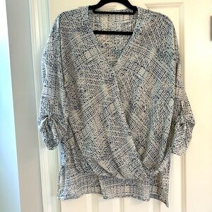 Navy and white blouse in size medium.